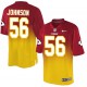 Men Nike Kansas City Chiefs &56 Derrick Johnson Elite Red/Gold Fadeaway NFL Jersey