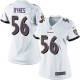 Women Nike Baltimore Ravens &56 Josh Bynes Elite White NFL Jersey