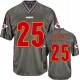 Youth Nike Kansas City Chiefs &25 Jamaal Charles Elite Grey Vapor NFL Jersey