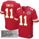 Men Nike Kansas City Chiefs &11 Alex Smith Elite Red Team Color Autographed NFL Jersey