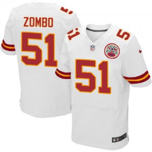 Hommes Nike Chiefs de Kansas City # 51 Frank Zombo Élite blanc NFL Maillot Magasin