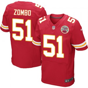 Hommes Nike Chiefs de Kansas City # 51 Frank Zombo Élite rouge couleur NFL maillot de Team