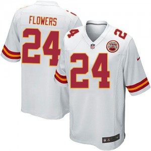 Jeunesse Nike Chiefs de Kansas City # 24 Brandon Flowers Élite blanc NFL Maillot Magasin