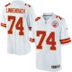 Youth Nike Kansas City Chiefs &74 Jeff Linkenbach Elite White NFL Jersey