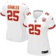 Women Nike Kansas City Chiefs &25 Jamaal Charles Elite White NFL Jersey