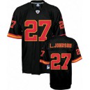 Reebok Kansas City Chiefs &27 Larry Johnson Black Alternate Premier EQT Throwback NFL Jersey