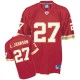 Reebok Kansas City Chiefs &27 Larry Johnson Red Team Color Replica Throwback NFL Jersey