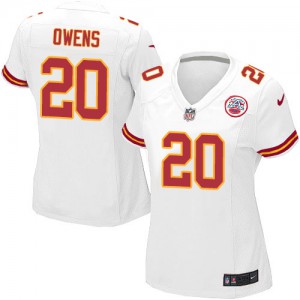 Femmes Nike Chiefs de Kansas City # 20 Chris Owens Élite blanc NFL Maillot Magasin