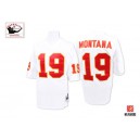Mitchell And Ness Kansas City Chiefs &19 Joe Montana White Authentic Throwback NFL Jersey