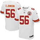 Men Nike Kansas City Chiefs &56 Derrick Johnson Elite White NFL Jersey