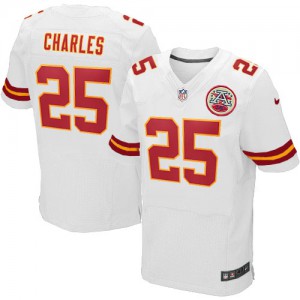 Hommes Nike Chiefs de Kansas City # 25 Jamaal Charles Élite blanc NFL Maillot Magasin