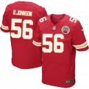 Men Nike Kansas City Chiefs &56 Derrick Johnson Elite Red Team Color NFL Jersey
