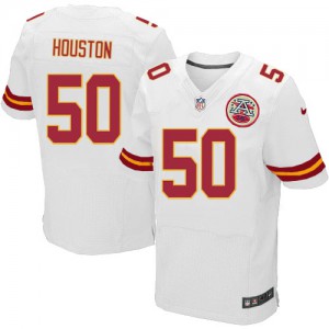 Hommes Nike Chiefs de Kansas City # 50 Justin Houston Élite blanc NFL Maillot Magasin