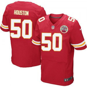 Hommes Nike Chiefs de Kansas City # 50 Justin Houston élite rouge équipe NFL Maillot Magasin de couleur