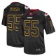 Men Nike Kansas City Chiefs &55 Dee Ford Elite Lights Out Black NFL Jersey