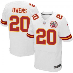 Hommes Nike Chiefs de Kansas City # 20 Chris Owens Élite blanc NFL Maillot Magasin