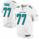 Men Nike Miami Dolphins &77 Adam Joseph Duhe Elite White NFL Jersey