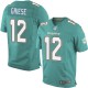 Men Nike Miami Dolphins &12 Bob Griese Elite Aqua Green Team Color NFL Jersey