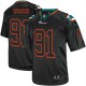 Hommes Nike Dolphins de Miami # 91 Cameron Wake élite Lights Out noir NFL Maillot Magasin