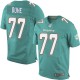 Men Nike Miami Dolphins &77 Adam Joseph Duhe Elite Aqua Green Team Color NFL Jersey