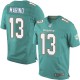 Men Nike Miami Dolphins &13 Dan Marino Elite Aqua Green Team Color NFL Jersey
