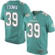 Hommes Nike Dolphins de Miami # 39 Larry Csonka Élite Aqua vert couleur de l'équipe NFL Maillot Magasin