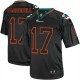 Hommes Nike Dolphins de Miami # 17 Ryan Tannehill Élite Lights Out noir NFL Maillot Magasin