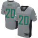 Hommes Nike Dolphins de Miami # 20 Reshad Jones élite gris ombre NFL Maillot Magasin