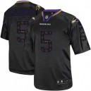 Men Nike Baltimore Ravens &5 Joe Flacco Elite New Lights Out Black NFL Jersey