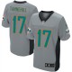 Men Nike Miami Dolphins &17 Ryan Tannehill Elite Grey Shadow NFL Jersey