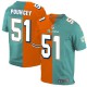 Men Nike Miami Dolphins &51 Mike Pouncey Elite Team/Alternate Two Tone NFL Jersey