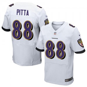 Hommes Nike Baltimore Ravens # 88 Dennis Pitta Élite blanc NFL Maillot Magasin