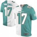 Men Nike Miami Dolphins &17 Ryan Tannehill Elite Team/Road Two Tone NFL Jersey