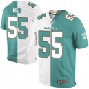 Men Nike Miami Dolphins &55 Koa Misi Elite Team/Road Two Tone NFL Jersey