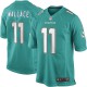 Youth Nike Miami Dolphins &11 Mike Wallace Elite Aqua Green Team Color NFL Jersey