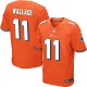Men Nike Miami Dolphins &11 Mike Wallace Elite Orange Alternate NFL Jersey