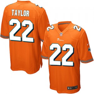 Dolphins de Miami de Nike jeunesse # 22 Jamar Taylor élite Orange alternent NFL Maillot Magasin