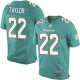 Men Nike Miami Dolphins &22 Jamar Taylor Elite Aqua Green Team Color NFL Jersey