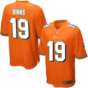 Dolphins de Miami de Nike jeunesse # 19 Armon Binns élite Orange alternent NFL Maillot Magasin