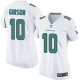 Women Nike Miami Dolphins &10 Brandon Gibson Elite White NFL Jersey
