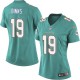 Women Nike Miami Dolphins &19 Armon Binns Elite Aqua Green Team Color NFL Jersey