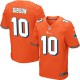 Men Nike Miami Dolphins &10 Brandon Gibson Elite Orange Alternate NFL Jersey