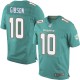 Men Nike Miami Dolphins &10 Brandon Gibson Elite Aqua Green Team Color NFL Jersey