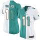 Women Nike Miami Dolphins &11 Mike Wallace Elite Team/Road Two Tone NFL Jersey