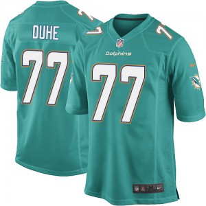 Dolphins de Miami de Nike jeunesse # 77 Adam Joseph Duhr Élite Aqua vert couleur de l'équipe NFL Maillot Magasin