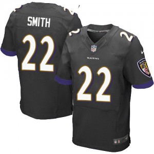 Hommes Nike Baltimore Ravens # 22 Jimmy Smith élite noir alternent NFL Maillot Magasin