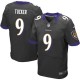 Men Nike Baltimore Ravens &9 Justin Tucker Elite Black Alternate NFL Jersey