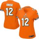 Women Nike Miami Dolphins &12 Bob Griese Elite Orange Alternate NFL Jersey