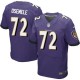 Men Nike Baltimore Ravens &72 Kelechi Osemele Elite Purple Team Color NFL Jersey
