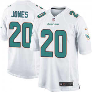 Dolphins de Miami de Nike jeunesse # 20 Reshad Jones Élite blanc NFL Maillot Magasin